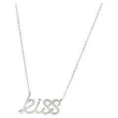 Tiffany & Co. White Gold Diamond Paloma Picasso Graffiti Kiss Pendant