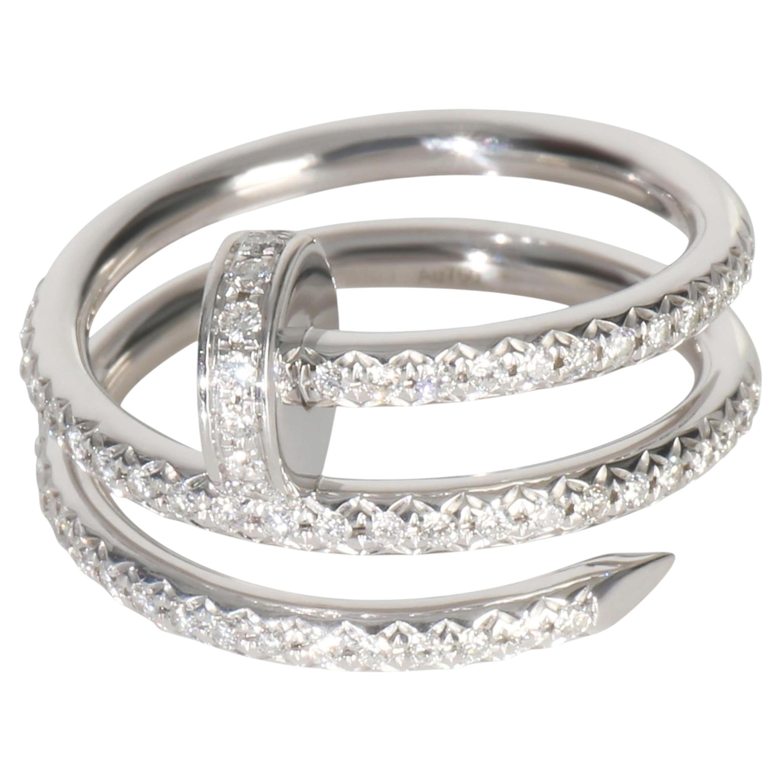 Cartier Weißgold Diamant Doppel Juste Un Clou Ring