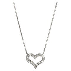 Tiffany & Co. Ciondolo a cuore in platino con diamante