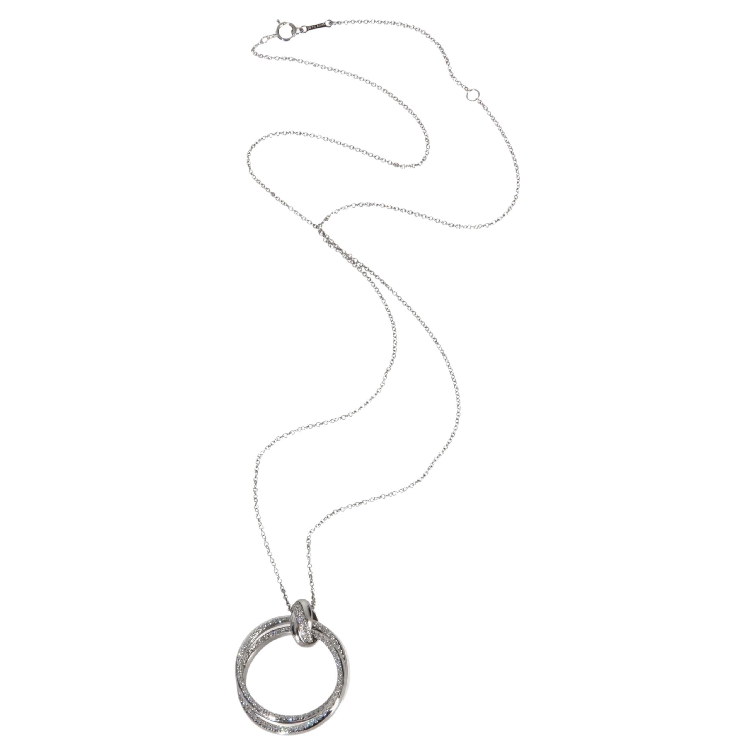 Tiffany & Co. Pendentif Melody en or blanc avec diamants