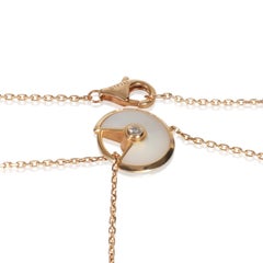 Cartier Rose Gold Perlmutt und Onyx Amulette de Cartier Lariat Halskette