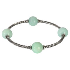 David Yurman Sterling Silver Chrysoprase Mustique Bracelet