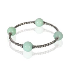 David Yurman Sterling Silver Chrysoprase Mustique Bracelet