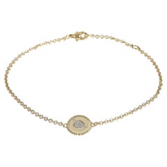 David Yurman Yellow Gold Diamond Cable Collectibles Heart & Arrow Bracelet