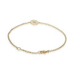 David Yurman Yellow Gold Diamond Cable Collectibles Heart & Arrow Bracelet