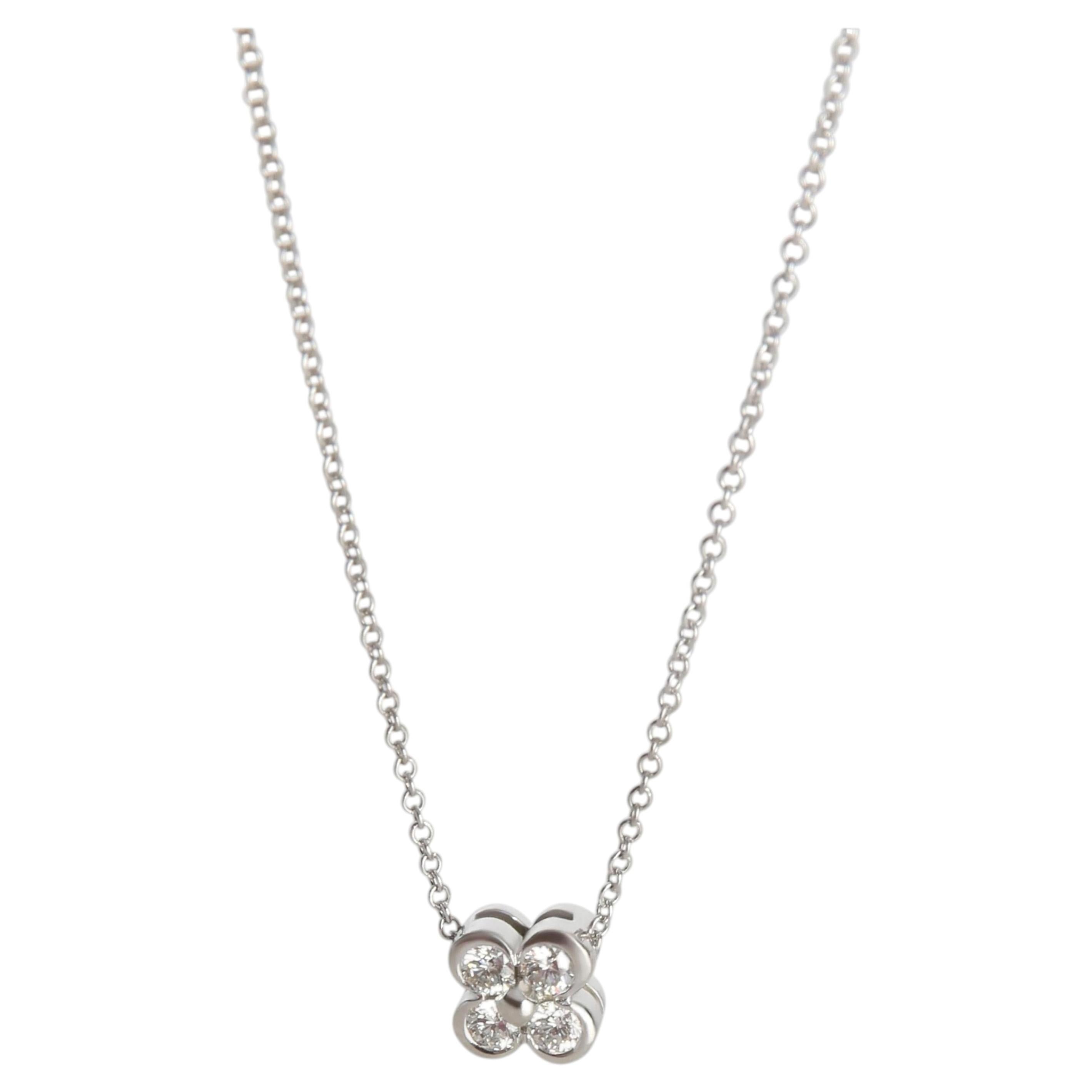 Tiffany & Co. Platinum Diamond Lace Pendant For Sale