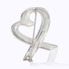 Tiffany & Co. Sterling Silver Paloma Picasso Loving Heart Brooch