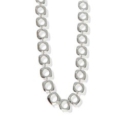 Tiffany & Co. Sterling Silver  Square Cushion Link Toggle Necklace