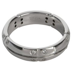 Tiffany & Co. White Gold Diamond Streamerica Band