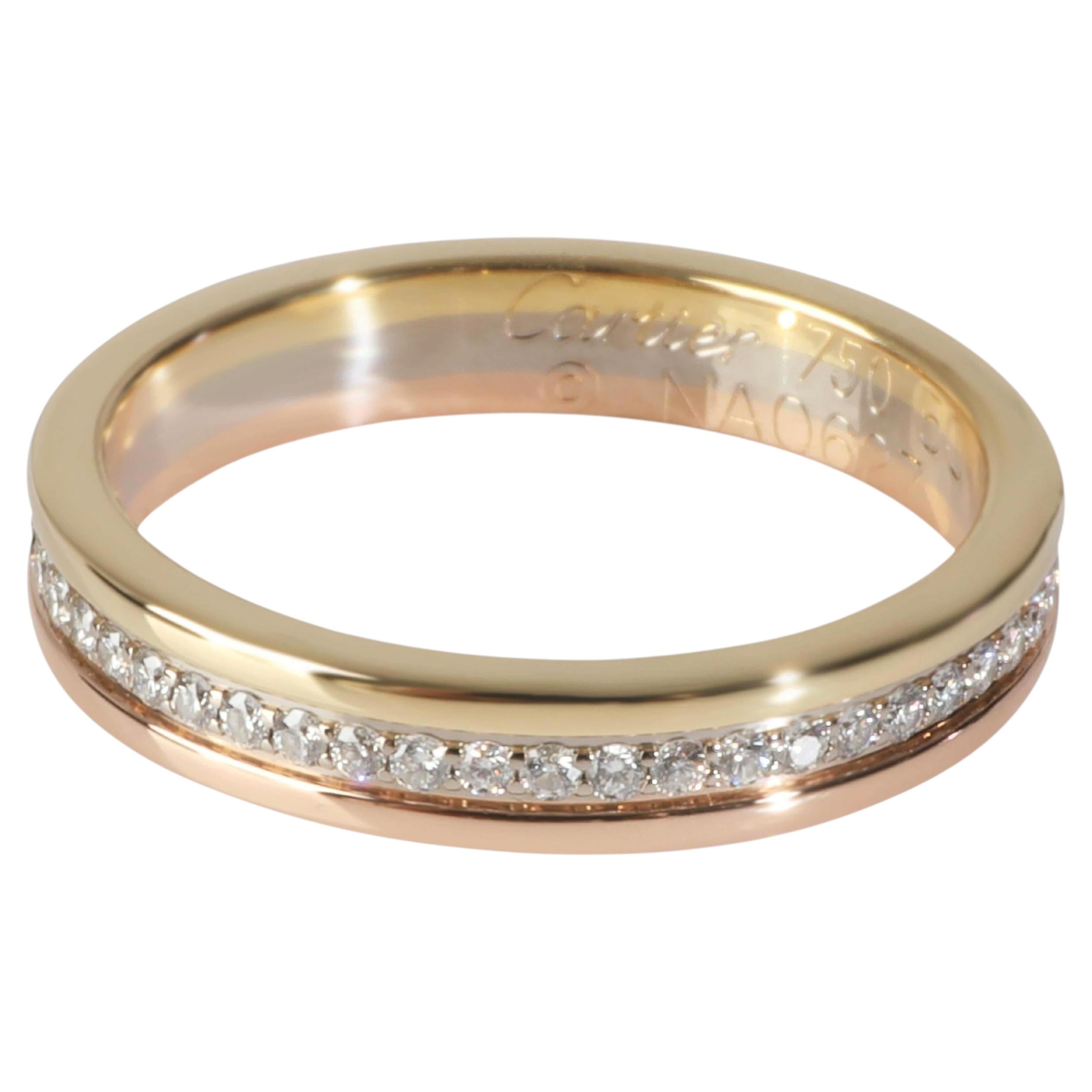 Cartier 3-Tone Gold Diamond Vendome Louis Cartier Band