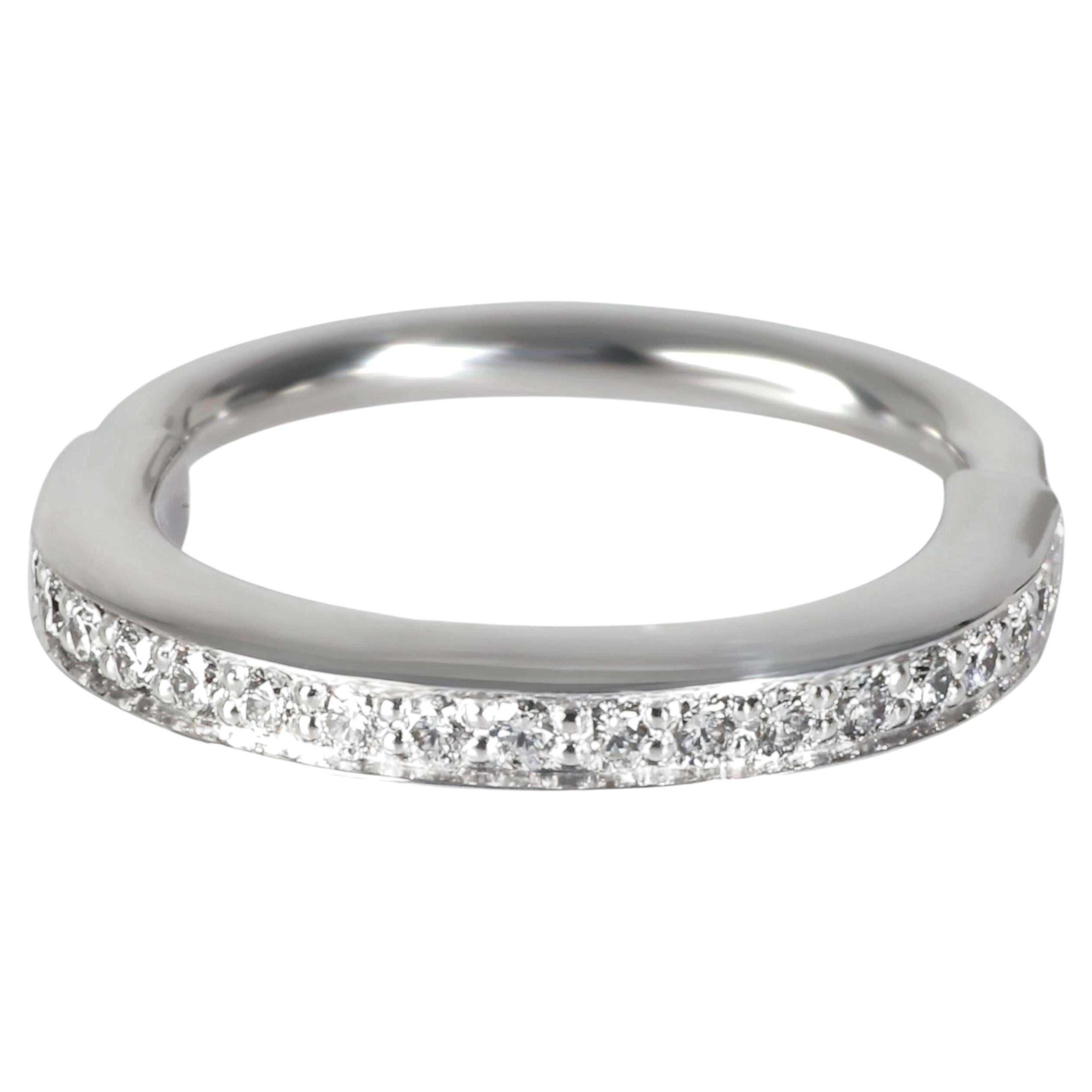 Tiffany & Co. White Gold Diamond Lock Ring For Sale