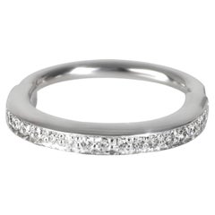 Tiffany & Co. White Gold Diamond Lock Ring