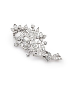 Broche de Tiffany & Co. de los años 50, de paladio y oro amarillo con diamantes