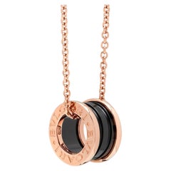 Bvlgari B-Zero rose gold and ceramic pendant model number 358050