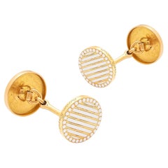Cartier very rare 1915 gold and Enamel cufflinks