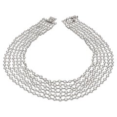 Van Cleef & Arpel’s Palmyre 5 row diamond necklace