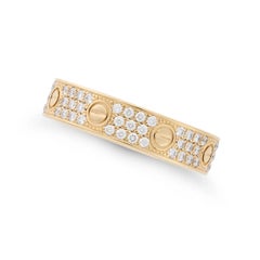 Cartier yellow gold full diamond set Love ring 4mm wide