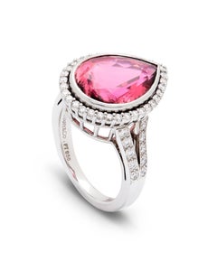 Tiffany & Co Very rare large Rubellite and diamond ring