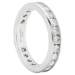 Tiffany & Co Full diamond platinum ring 1.50ct