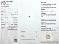 Fine IGI Certified 1.02ct Untreated Australian Green Blue Teal Sapphire Oval Cut