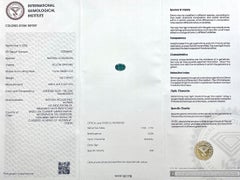 IGI Certified 1.05ct Australia Green Yellow Natural Sapphire Untreated Oval Cut