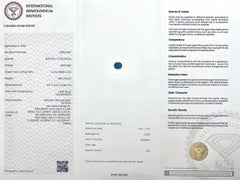 Fine IGI Certified 1.08ct Untreated Australian Deep Blue Sapphire Oval Cut Rare