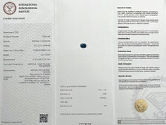IGI Certified Bi Colour Australia Blue Yellow Sapphire 0.67ct Oval Cut Unheated