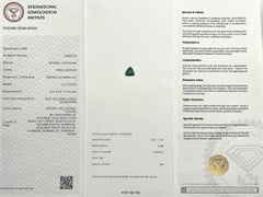 IGI Certified 1.01ct Sapphire Australia Vivid Yellow Green Unheated Trillion Cut