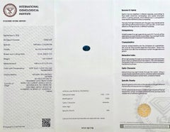 IGI Certified 1.25ct Australia Bi Colour Blue Yellow Sapphire Untreated Oval Cut