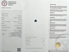 Natural 1.02ct Untreated IGI Certified Green Blue Australian Sapphire Trillion
