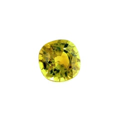 1.56ct GIA Certified Yellow Green Chrysoberyl Cushion Cut Gem 6.7x6.7mm