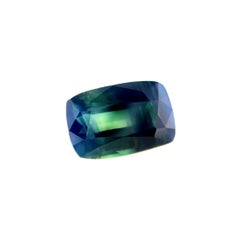 Natural 2.00ct Parti Colour Green Blue Sapphire Cushion Cut Gemstone 8.5x5.6mm