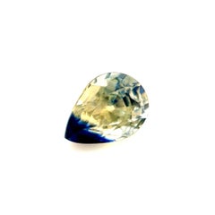 Unique GIA Certified 1.04ct Pear Cut Bi Colour Blue Yellow Sapphire Gemstone