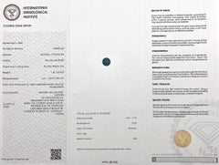 IGI Certified 1.05ct Sapphire Australia Vivid Green Blue Yellow Unheated Round