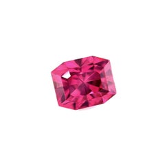 Rare GIA Certified Vivid Purple Pink Mahenge Spinel 1.54ct Fancy Octagon Cut Gem