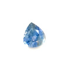 Unique GIA Certified 1.13ct Sapphire Hazy Silky Blue Pear Cut Loose Gem