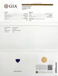 GIA Certified 1.09ct Natural Natural Triangle Cut Deep Blue Sapphire 7x5.6mm