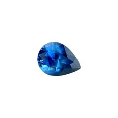 1.14ct Vivid Blue Natural Sapphire Ceylon Pear Teardrop Cut Loose Gem 7.2x5.4mm
