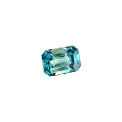 Unique Parti Bi Colour Natural 0.92ct Sapphire Blue Green Octagon 6.7x4.5mm VVS