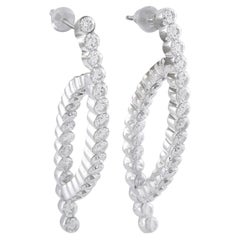 Pendientes de oro blanco de 18 quilates con diamantes de 4,80 quilates MF22-080726