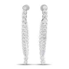 Pendientes de oro blanco de 18 quilates con diamantes de 4,80 quilates MF22-080726