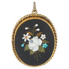 10K Yellow Gold Mosaic Flower Brooch MF04-082426