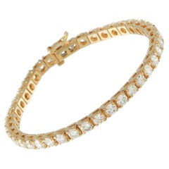 Bracciale tennis in oro giallo 14 carati con diamanti da 8,15 carati MF11-080526