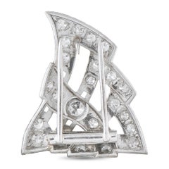 Spilla in platino con diamanti da 1,30 carati MF04-081126