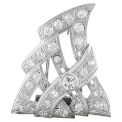 Spilla in platino con diamanti da 1,30 carati MF04-081126