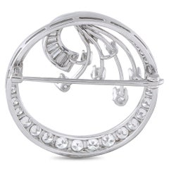 Platinum 1.30ct Diamond Circle Brooch MF08-081926