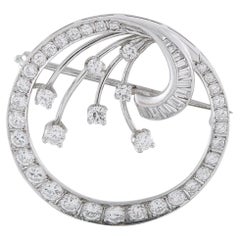 Platinum 1.30ct Diamond Circle Brooch MF08-081926