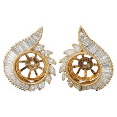 14K Yellow Gold 2.20ct Diamond Earring Jackets MF09-081926