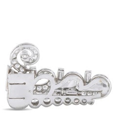 Antique Platinum 1.50ct Diamond Art Deco Scroll Brooch MF10-081926