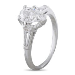 Anillo solitario de platino con diamante de 1,60 ct MF19-072826